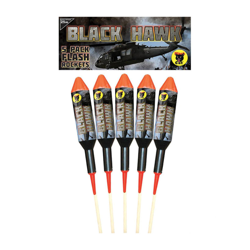 Black Cat Fireworks Black Hawk Rockets - £22.50