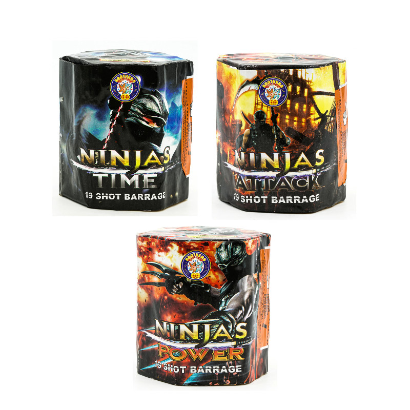 Brothers Pyrotechnics Ninja's 19 - £8.00