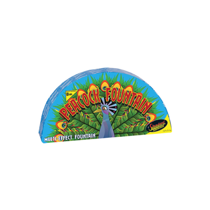 Black Cat Fireworks Peacock Fountain - £7.00