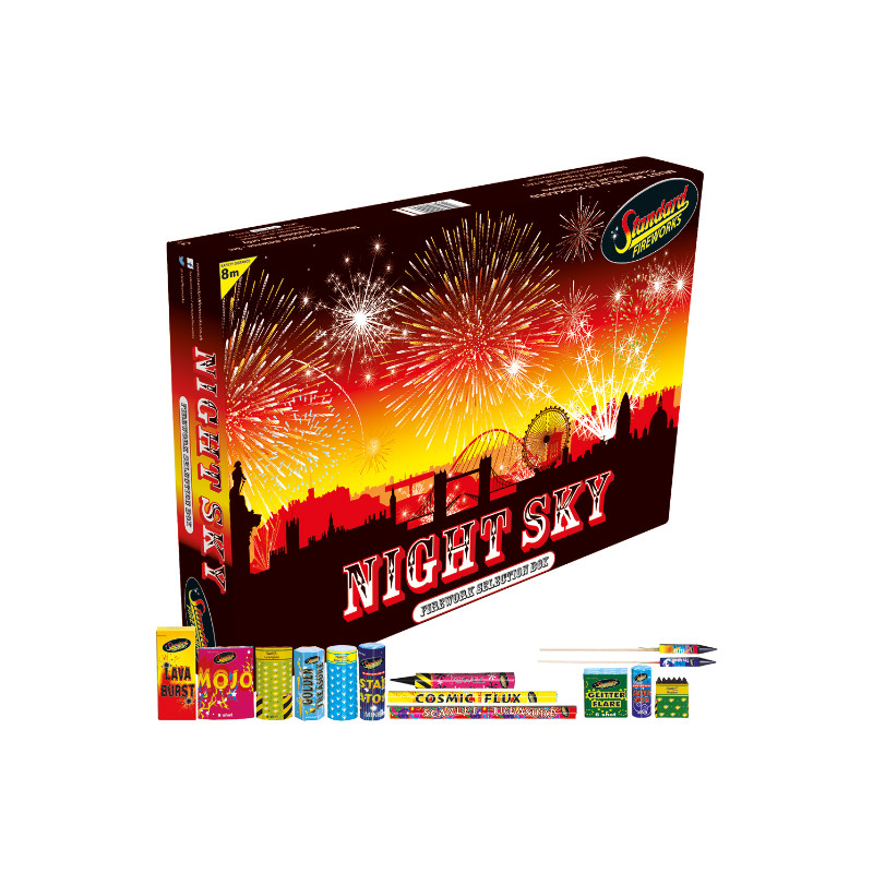 Black Cat Fireworks Night Sky Selection Box