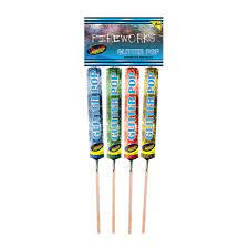Black Cat Fireworks Glitter Pop Rockets