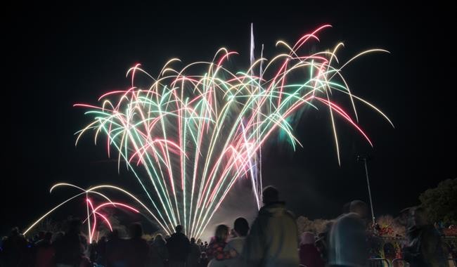 crowd firework display